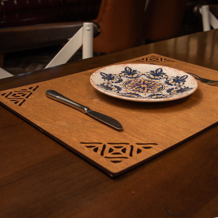 Hermia Juego de Salvamanteles Corpat - Walnut de 4 Piezas